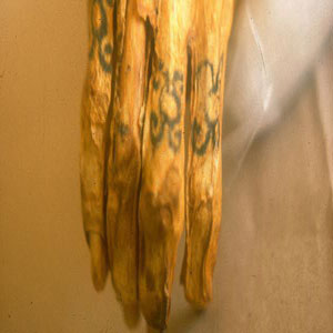 نمونه ای از تاتو در مصر باستان بر روی دست